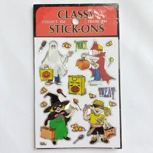 Vintage 80s Prizm Stickerz Classy Stick-Ons Halloween Trick O Treat